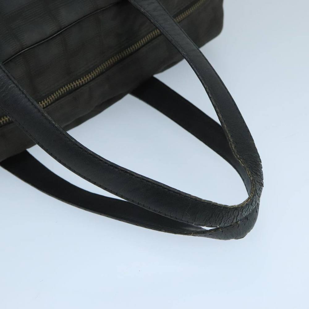 CHANEL New travel line Hand Bag Nylon Black Silver CC Auth 104726 - Picture 7 of 16